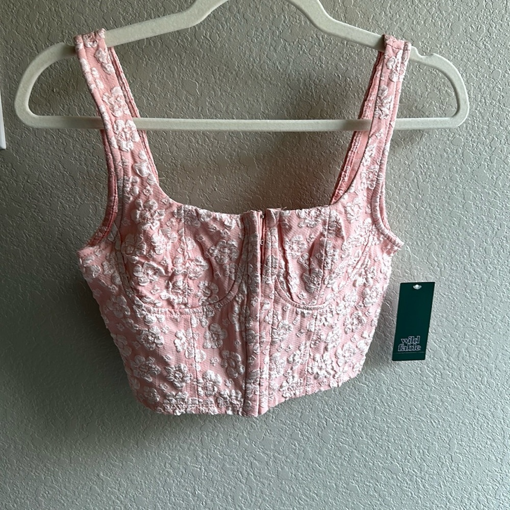 Pink floral Corset NWT XS